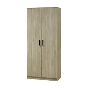 Kast DALAMAN met 2 deuren, Sonoma eiken, grijze handvaten, hedendaagse stijl Kast DALAMAN met 2 deuren, Sonoma eiken, grijze handvaten, hedendaagse stijl