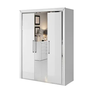 Kast 150cm collectie DOHA. Kleur glanzend wit.