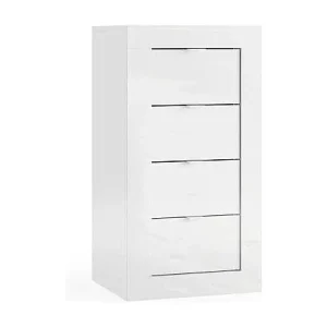 Kast met 4 laden, breedte 42cm, collectie ISORA. Kleur glanzend wit Kast met 4 laden, breedte 42cm, collectie ISORA. Kleur glanzend wit