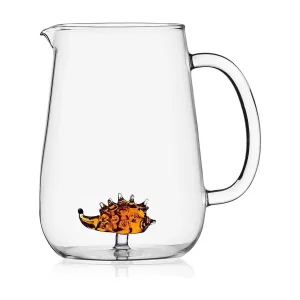 Kan van borosilicaatglas, Egel, bruin 1500 ml, Animal Farm Kan van borosilicaatglas, Egel, bruin 1500 ml, Animal Farm