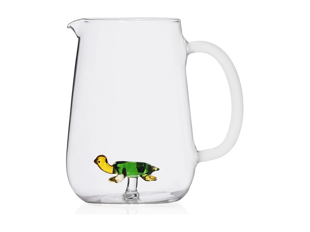Kan van borosilicaatglas, Schildpad, groen 1500 ml, Animal Farm