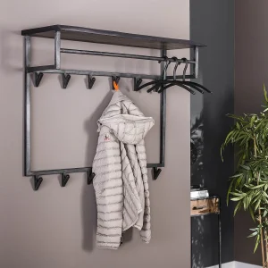 Kapstok Yucon Hoog – 12 Haken – Hoedenplank – Massief Acaciahout – 100x30x80 Kapstok Yucon Hoog – 12 Haken – Hoedenplank – Massief Acaciahout – 100x30x80