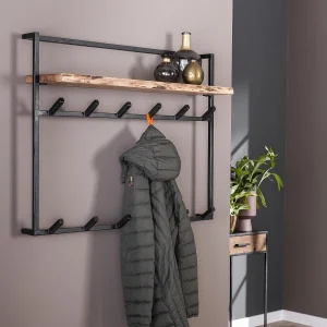 Kapstok Air Solid – 12 Haken – Hoedenplank – Massief Acaciahout – 100x30x80 Kapstok Air Solid – 12 Haken – Hoedenplank – Massief Acaciahout – 100x30x80