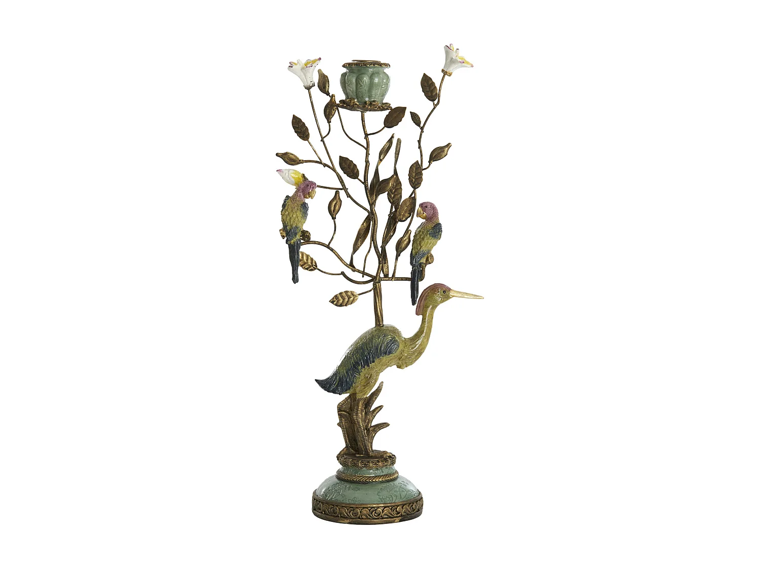 Kandelaar HERON - 22x11x44cm - Geel
