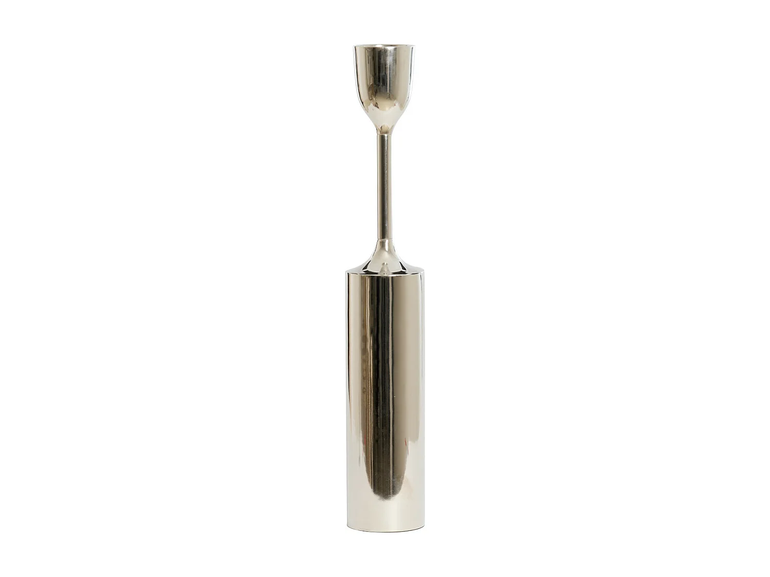 Kandelaar VELEZ - Ø13x77cm - Zilver