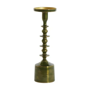 Kandelaar MERAKO – Ø11×35.5cm – Groen