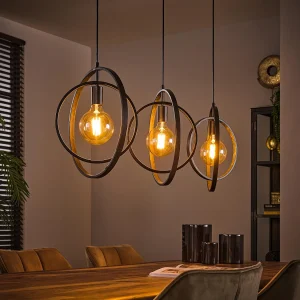 Industriele Hanglamp – 3 Lampen – Turn Around – Zwart Industriele Hanglamp – 3 Lampen – Turn Around – Zwart