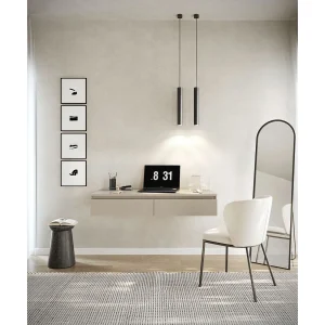 Kaptafel met bureau en 2 lades – 120 cm – greige – BEMMI