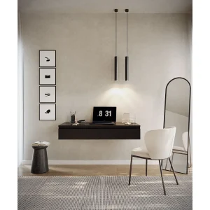 Kaptafel met bureau en 2 lades – 120 cm – zwart – BEMMI