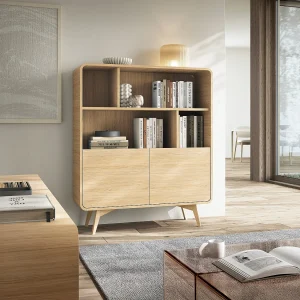 Boekenkast met 2 deuren en 4 vakken – Natuurlijk – JALEMO Boekenkast met 2 deuren en 4 vakken – Natuurlijk – JALEMO