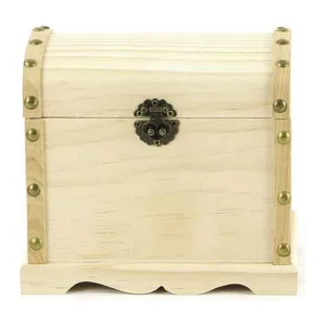 Houten piratenkist om te decoreren – 12 x 16 x 18 cm Houten piratenkist om te decoreren – 12 x 16 x 18 cm