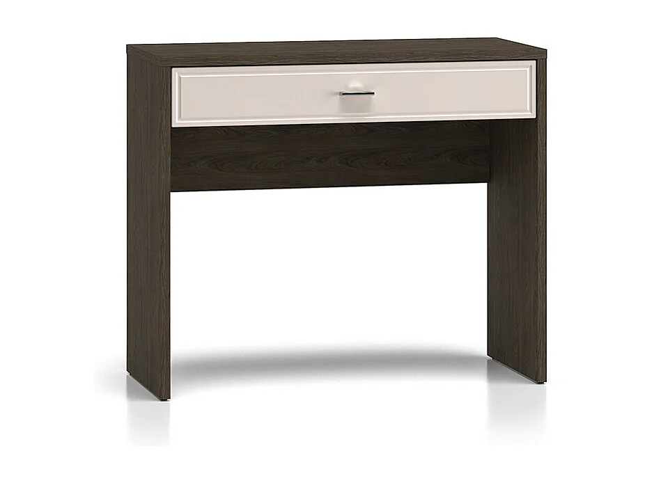 Kaius kaptafel met 1 lade in kasjmier en donker hout