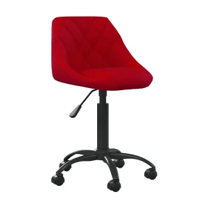 Kantoorstoel fluweel wijnrood Kantoorstoel fluweel wijnrood