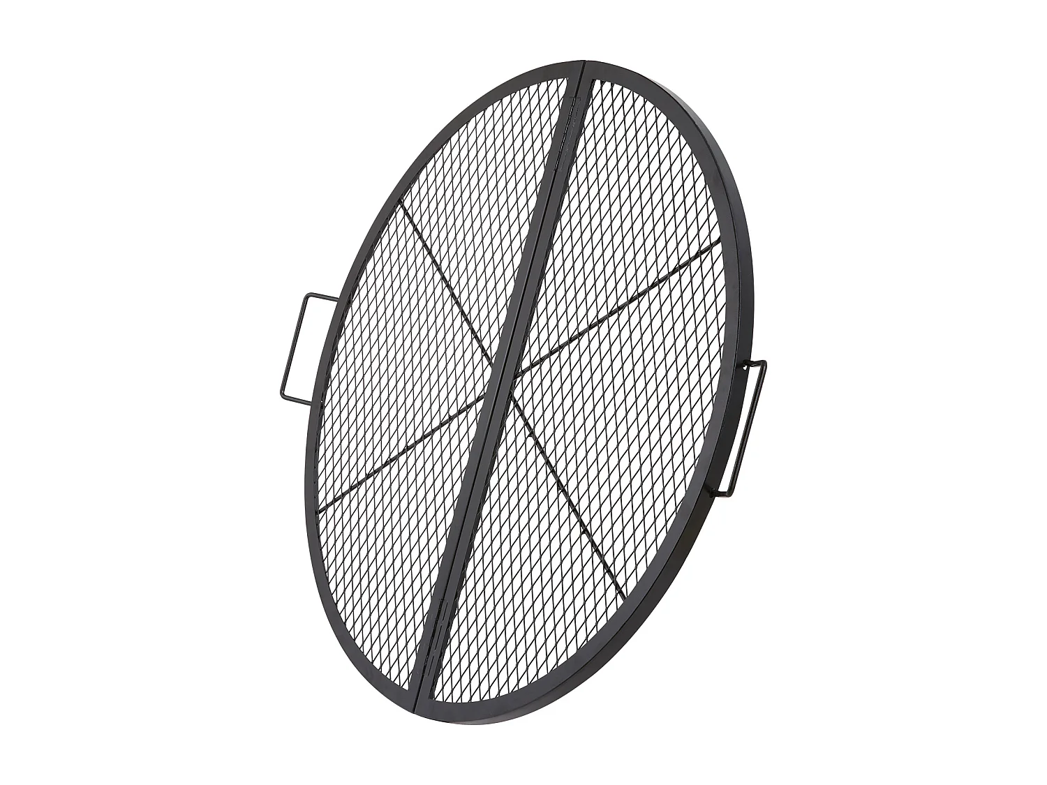 Kamplsrooster SucceBuy Ronde Vouwbaar 91CM, Robust Staal X-Marks