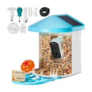 Intelligente Vogelfeeder SucceBuy met Camera, 2K HD, IA-Soorten, Zonnediensteling