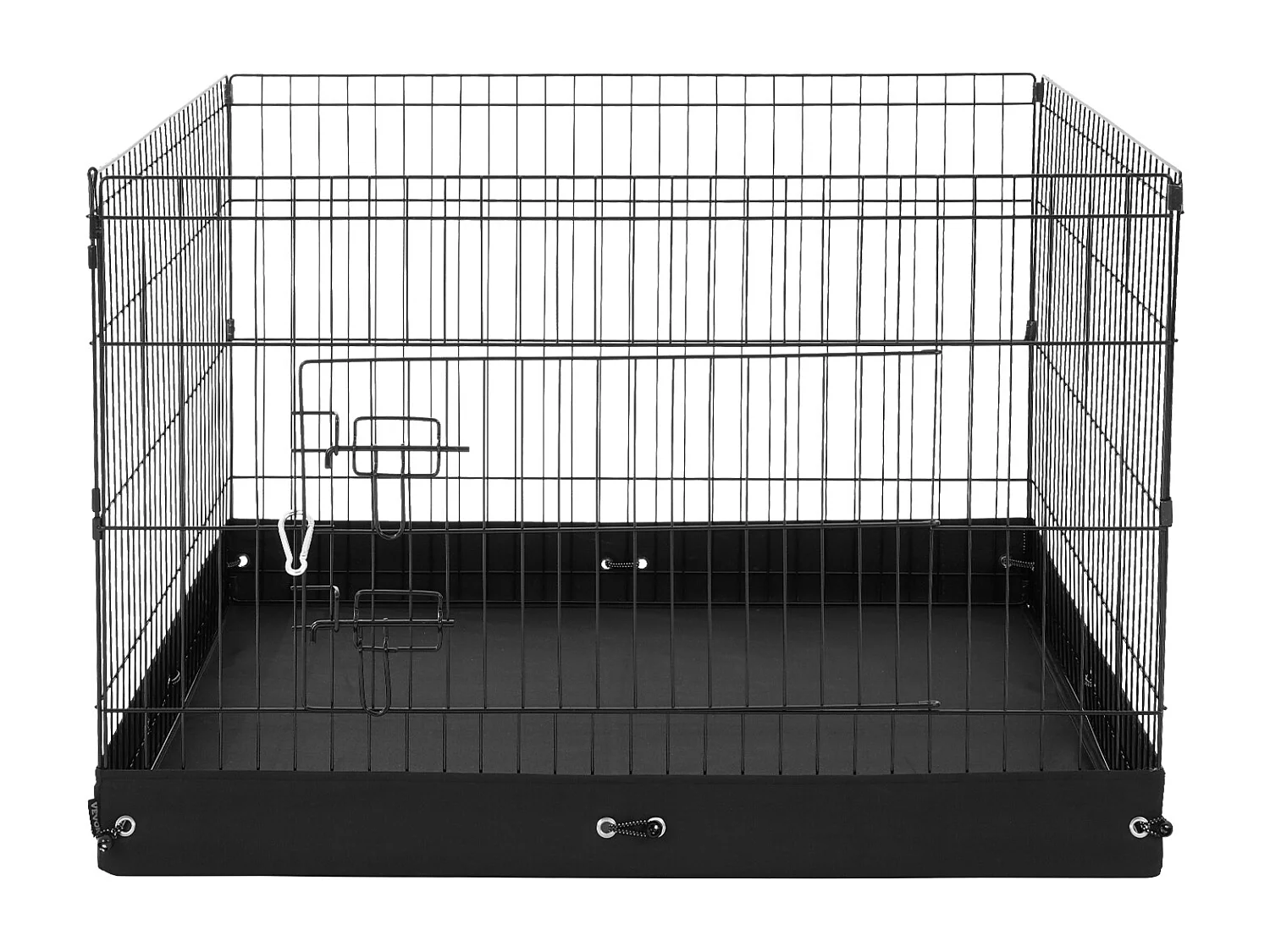 Hondenpark SucceBuy Opvouwbare Metalen Hondenren met 4 Panelen en Bodem, 91.44 cm Hoog