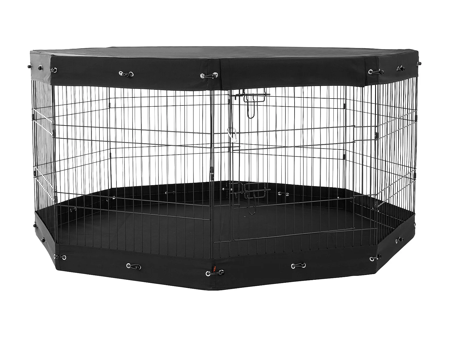 Hondenpark SucceBuy Hondenren met 8 Panelen, Opvouwbare Metalen Hondenren met Beschermhoes, 76.20 cm Hoog