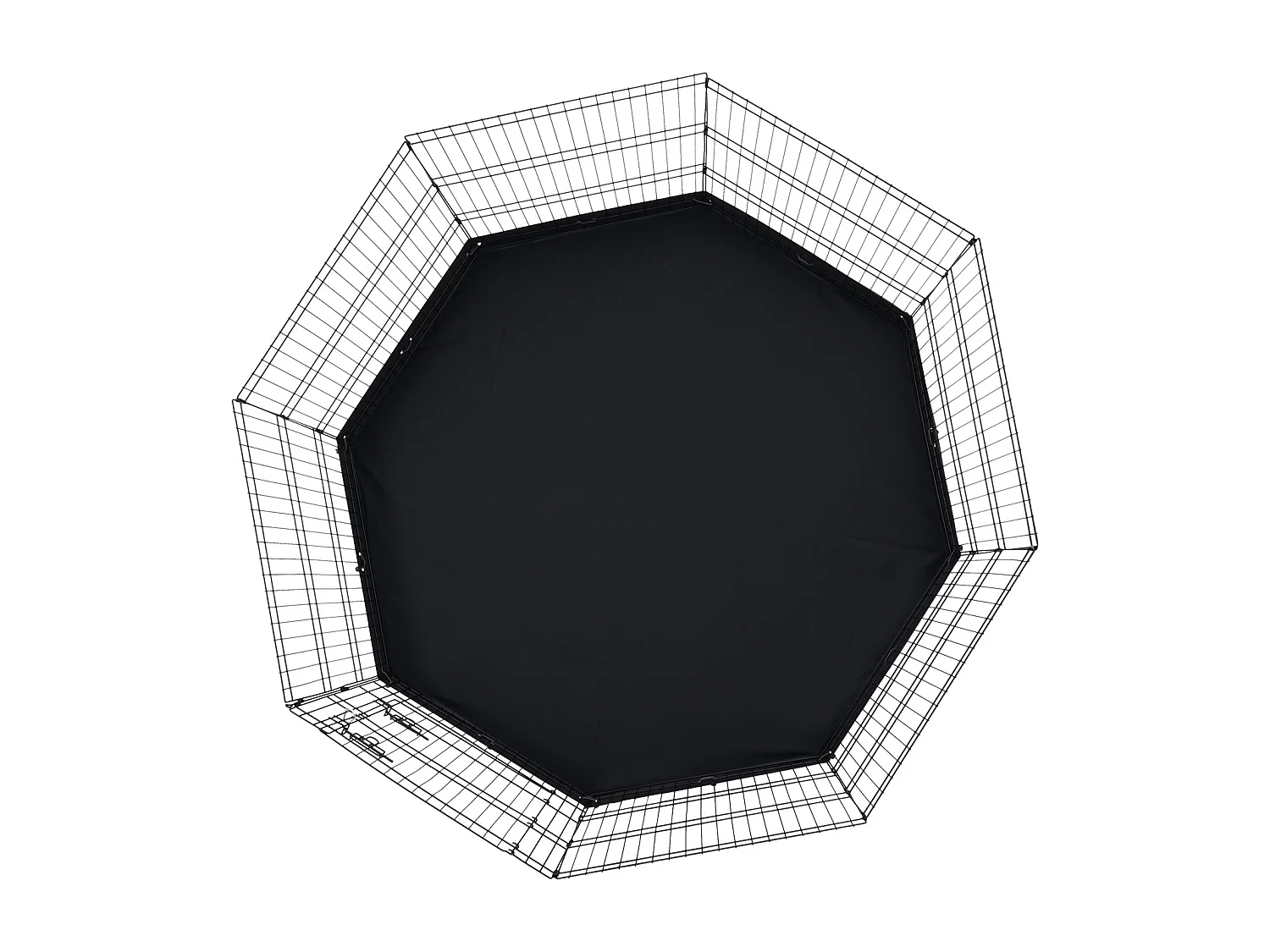 Hondenpark SucceBuy Opvouwbare Metalen Hondenren met 8 Panelen en Bodem, 76.20 cm Hoog