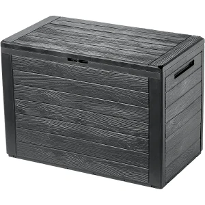 KADAX Tuinkist, opbergdoos van kunststof, tuinkist voor het opbergen van kussens, kinderspeelgoed en zitkussens, tuinbox voor tuin en terras (190 l, antraciet) KADAX Tuinkist, opbergdoos van kunststof, tuinkist voor het opbergen van kussens, kinderspeelgoed en zitkussens, tuinbox voor tuin en terras (190 l, antraciet)