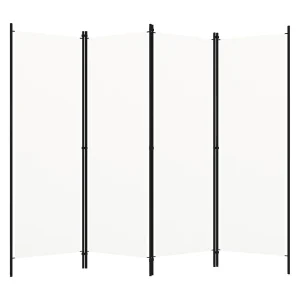 Kamerscherm met 4 panelen 200×180 cm wit