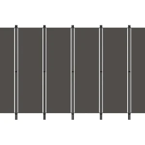 Kamerscherm met 6 panelen 300×180 cm antraciet Kamerscherm met 6 panelen 300×180 cm antraciet