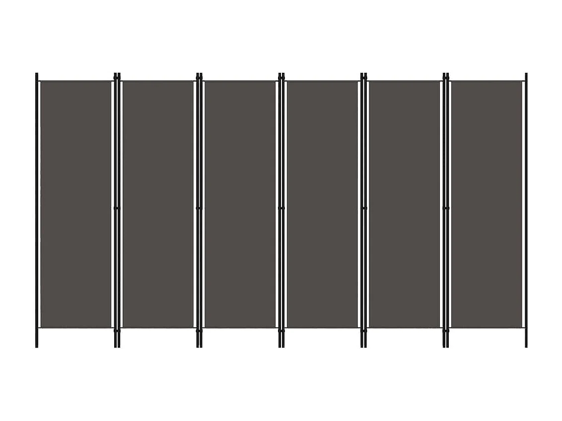 Kamerscherm met 6 panelen 300x180 cm antraciet