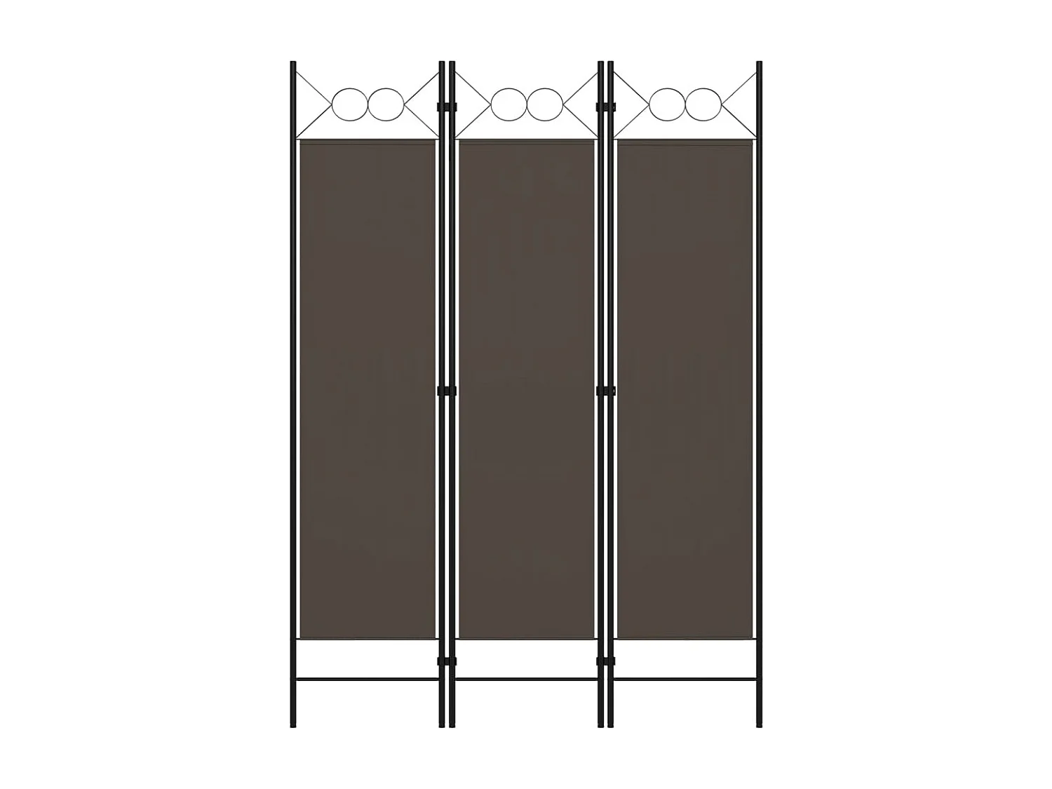 Kamerscherm met 3 panelen 120x180 cm antraciet
