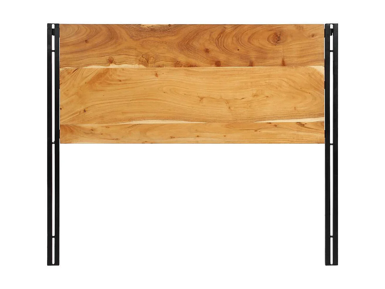 Hoofdeinde 120 cm massief hout acacia en ijzer
