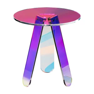 Hulptafel SucceBuy Ronde Iriserend, Transparant Regenboog-Acryl voor Woonkamer Hulptafel SucceBuy Ronde Iriserend, Transparant Regenboog-Acryl voor Woonkamer