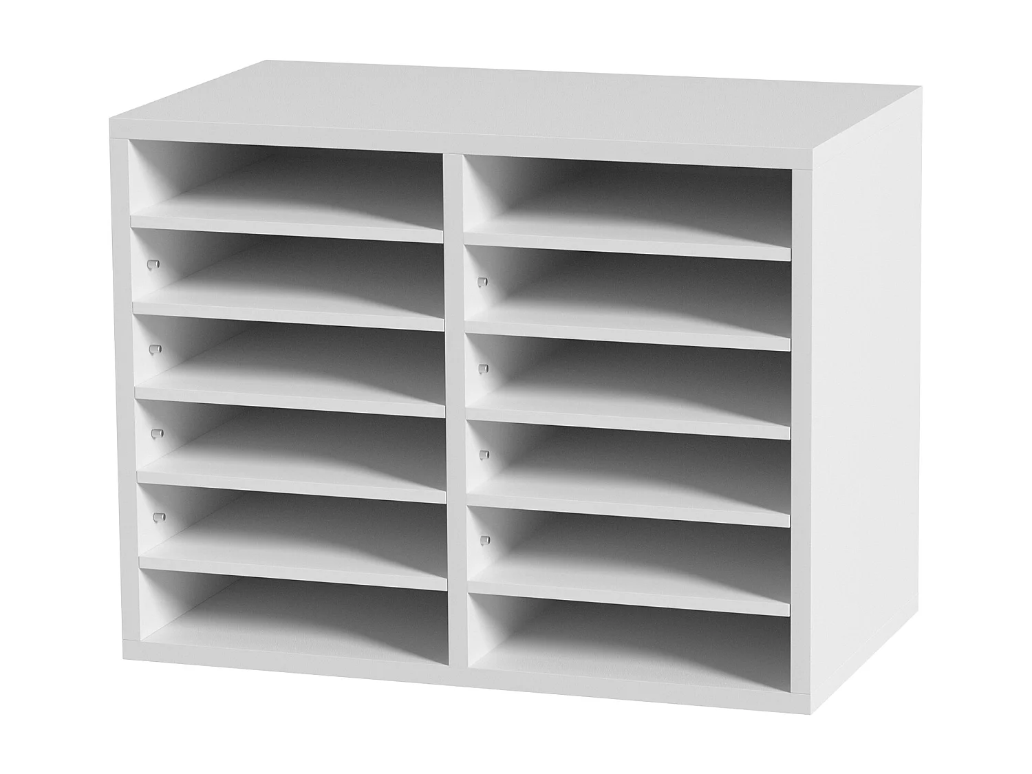 Houten Bureauorganisator SucceBuy, Aanpasbare Dossierindeling, 12 Compartimenten, Wit