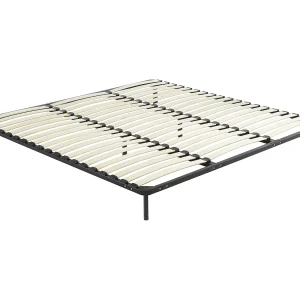 Lattenbodem 200 x 200 cm Zwart – Met poten – KALISTA van Ysmée