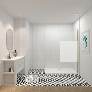 Inloopdouche-douchewand-walk in 90×200 cm,10mm midden wit gematteerd gehard glas met explosieveilige folie,gouden profiel Inloopdouche-douchewand-walk in 90×200 cm,10mm midden wit gematteerd gehard glas met explosieveilige folie,gouden profiel