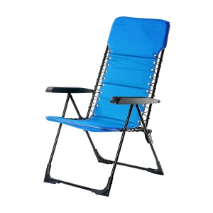 KADAX Tuinstoel met hoge rugleuning van staal, klapstoel met armleuningen, klapstoel met draagvermogen tot 110 kg, balkonstoel voor camping, terras en tuin (blauw) KADAX Tuinstoel met hoge rugleuning van staal, klapstoel met armleuningen, klapstoel met draagvermogen tot 110 kg, balkonstoel voor camping, terras en tuin (blauw)