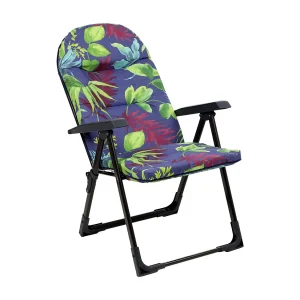 KADAX Tuinstoel met verstelbare rugleuning, relaxstoel van gepoedercoate stalen constructie, i klapstoel met draagvermogen tot 110 kg, ligstoel met kussen (S KADAX Tuinstoel met verstelbare rugleuning, relaxstoel van gepoedercoate stalen constructie, i klapstoel met draagvermogen tot 110 kg, ligstoel met kussen (S