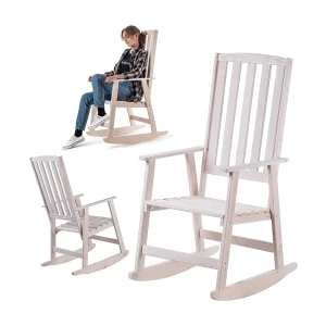 Houten schommelstoel Crenay wit Houten schommelstoel Crenay wit