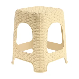 KADAX Kruk van kunststof, opstapkruk, tot 120 kg, rotankruk met antislipvoeten, badkruk, woonkruk, lichte zitkruk, tuinkruk, kruk (beige) KADAX Kruk van kunststof, opstapkruk, tot 120 kg, rotankruk met antislipvoeten, badkruk, woonkruk, lichte zitkruk, tuinkruk, kruk (beige)