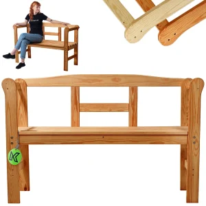 KADAX Tuinbank, 119 x 44 x 76 cm, bank van een houtvezelplaat, zitbank met opbergruimte en rugleuning, weerbestendige houten bank voor tuin, balkon, 119 cm, KADAX Tuinbank, 119 x 44 x 76 cm, bank van een houtvezelplaat, zitbank met opbergruimte en rugleuning, weerbestendige houten bank voor tuin, balkon, 119 cm,