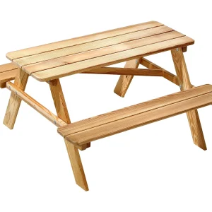 KADAX Kinderpicknicktafel met banken, kindermeubel voor picknick, kindertafel van hout, picknickset voor tuin, houten zitgroep (natuurlijk) KADAX Kinderpicknicktafel met banken, kindermeubel voor picknick, kindertafel van hout, picknickset voor tuin, houten zitgroep (natuurlijk)