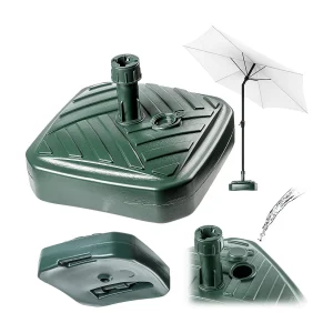 KADAX Parasolstandaard, ronde parasolstandaard, parasolhouder vulbaar met zand water of grind, standaard van kunststof voor tuin, terras, strand (versie 1, KADAX Parasolstandaard, ronde parasolstandaard, parasolhouder vulbaar met zand water of grind, standaard van kunststof voor tuin, terras, strand (versie 1,