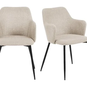Ilora eetkamerstoel met armleuningen beige. Ilora eetkamerstoel met armleuningen beige.