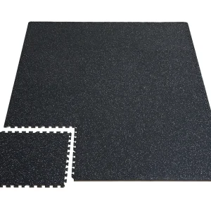 In Elkaar Grijpende Vloermat, SucceBuy 1.4 cm Dikke Sportmat, 12 Tegels, Rubberen Bovenkant, Zwart en Wit In Elkaar Grijpende Vloermat, SucceBuy 1.4 cm Dikke Sportmat, 12 Tegels, Rubberen Bovenkant, Zwart en Wit