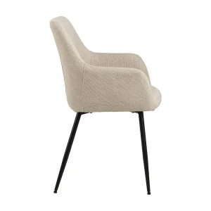 Isla eetkamerstoel met armleuning stof beige. Isla eetkamerstoel met armleuning stof beige.