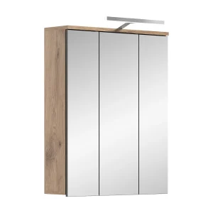 Kast met spiegels – Antracietgrijs en licht eiken – SELMA Kast met spiegels – Antracietgrijs en licht eiken – SELMA