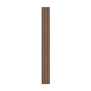 Akoestische Houten Lamellenpanelen SucceBuy, 20 x 240 cm, voor Wanddecoratie, met Hoge NRC-index van 0,85 en SGS-akoestische Certificering, Walnoot