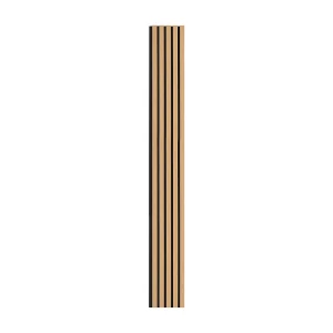 Akoestische Lattenpanelen van Hout SucceBuy, 20 x 240 cm, Wanddecoratie, met Hoge NRC-index van 0,85 en SGS-geluidscertificering, in Zwart Eiken