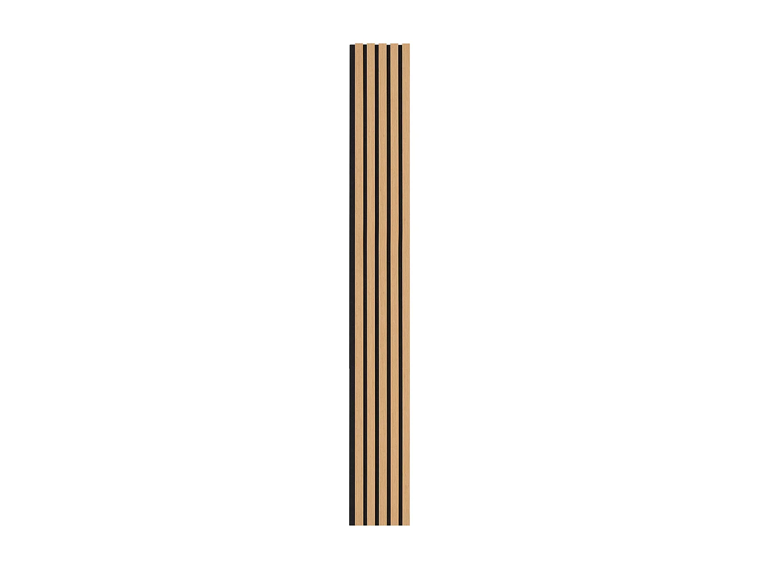Akoestische Lattenpanelen van Hout SucceBuy, 20 x 240 cm, Wanddecoratie, met Hoge NRC-index van 0,85 en SGS-geluidscertificering, in Zwart Eiken