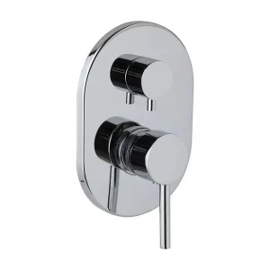Inbouwmengkraan met omsteller voor douche "Nyssa" in verchroomd messing voor wandmontage Inbouwmengkraan met omsteller voor douche "Nyssa" in verchroomd messing voor wandmontage