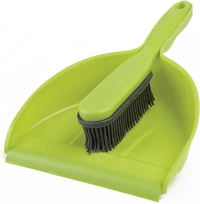 Noviplast stoffer en blik groen 6 x 21 x 30 cm