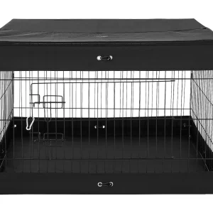 Hondenren SucceBuy, 4 Opvouwbare Metalen Panelen voor de Oefening van de Hond met Onderste Beschermhoes