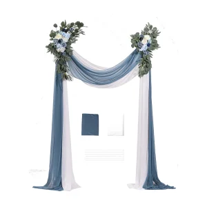 Huwelijksboog SucceBuy Kunstbloemenset voor Trouwboog – Blauw, 2 Bloemen en 2 Gordijnen Huwelijksboog SucceBuy Kunstbloemenset voor Trouwboog – Blauw, 2 Bloemen en 2 Gordijnen